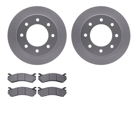 4502-48098, Geospec Rotors With 5000 Advanced Brake Pads,  Silver